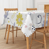 Lofaris Fresh Spring Tablecloth with Colorful Flowers for Vibrant Garden Party and Easter Holiday Decorations